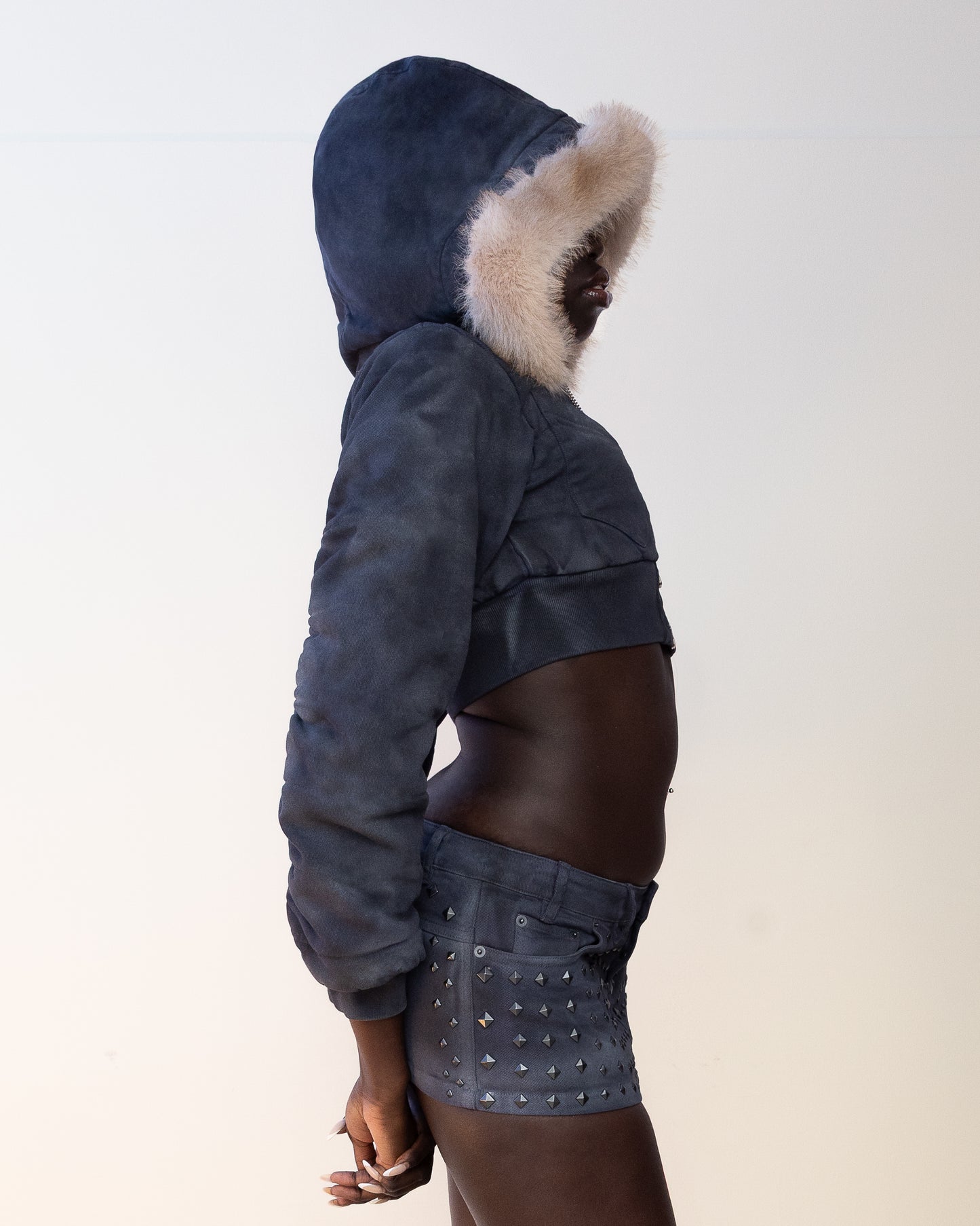 CROPPED PUFFER BLACK