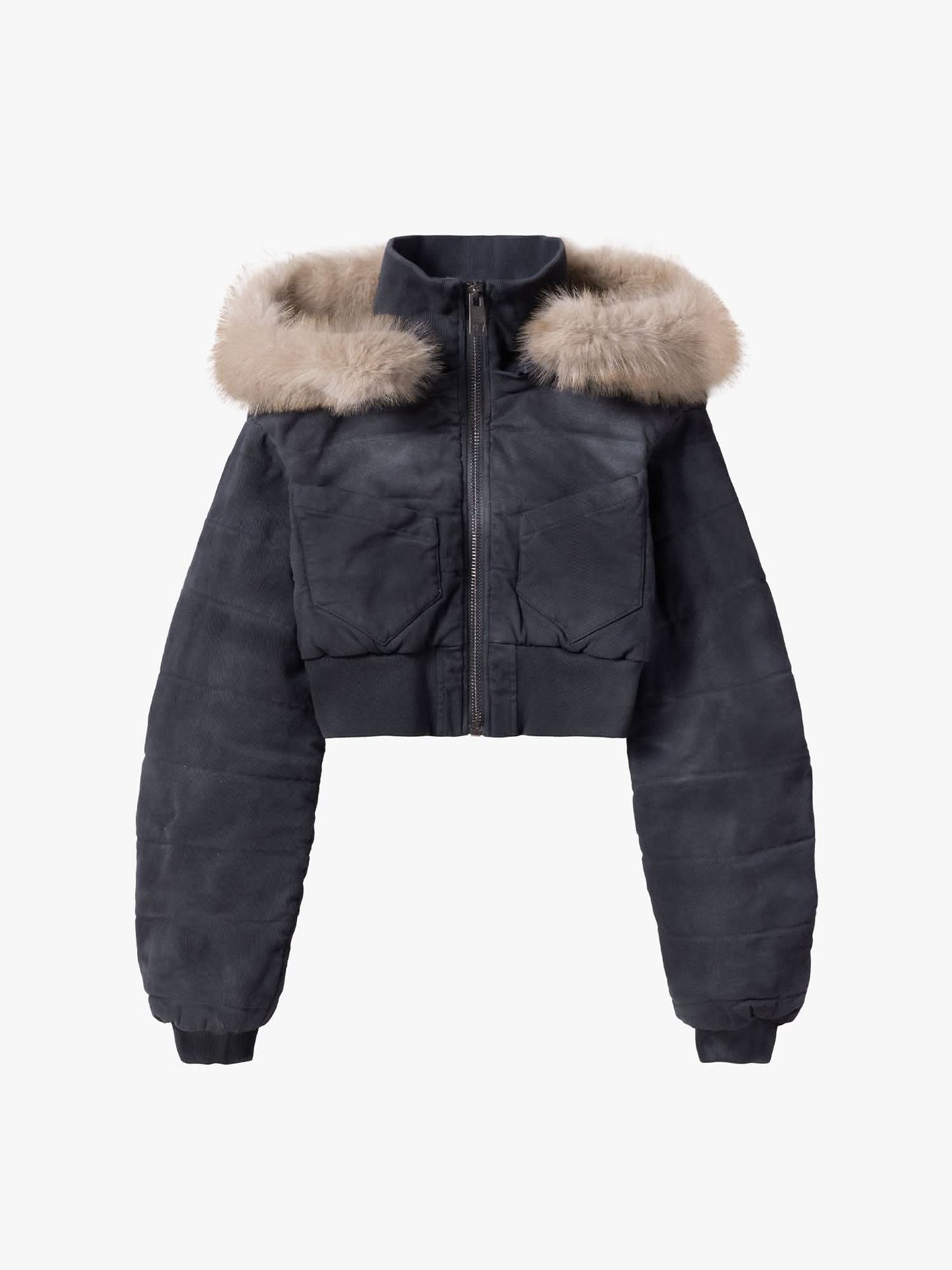 CROPPED PUFFER BLACK
