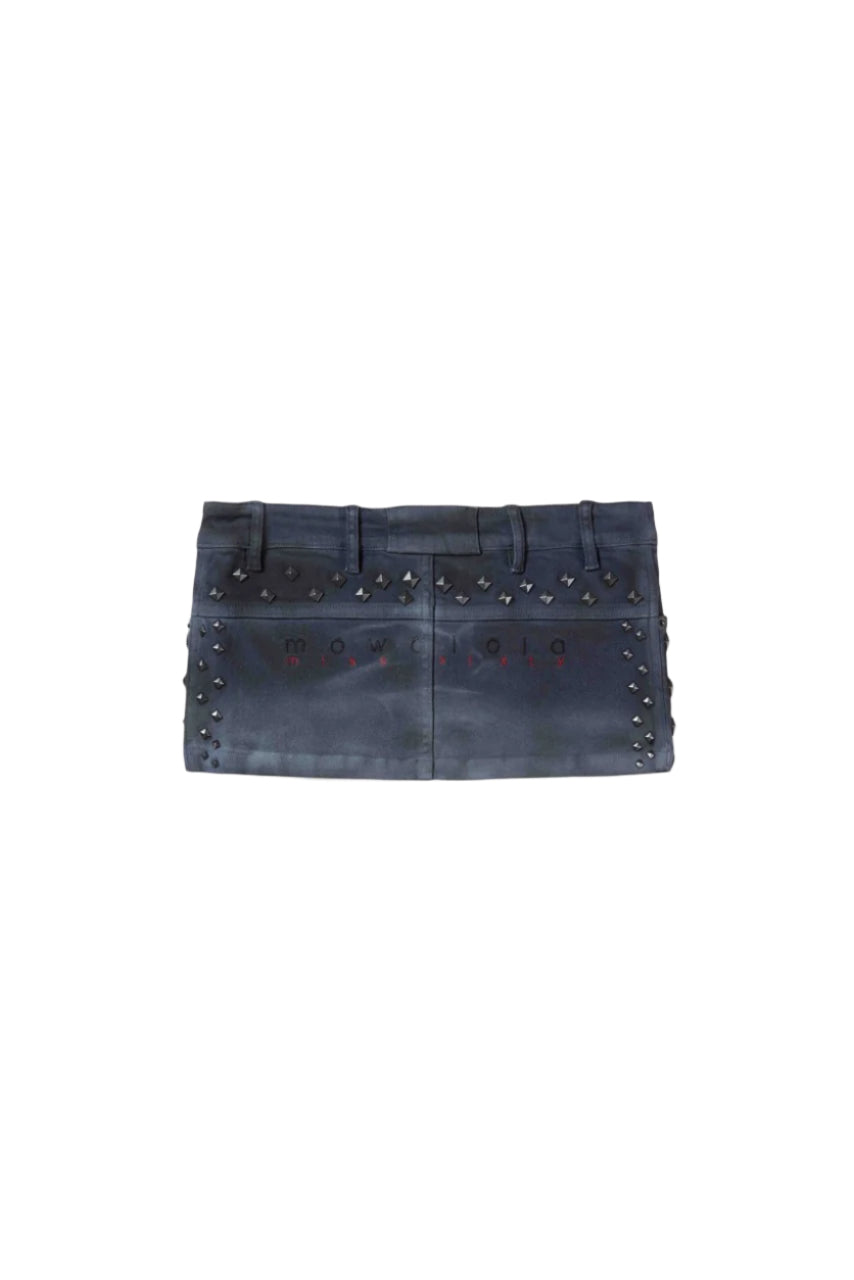 MOTO STUDDED SKIRT BLACK