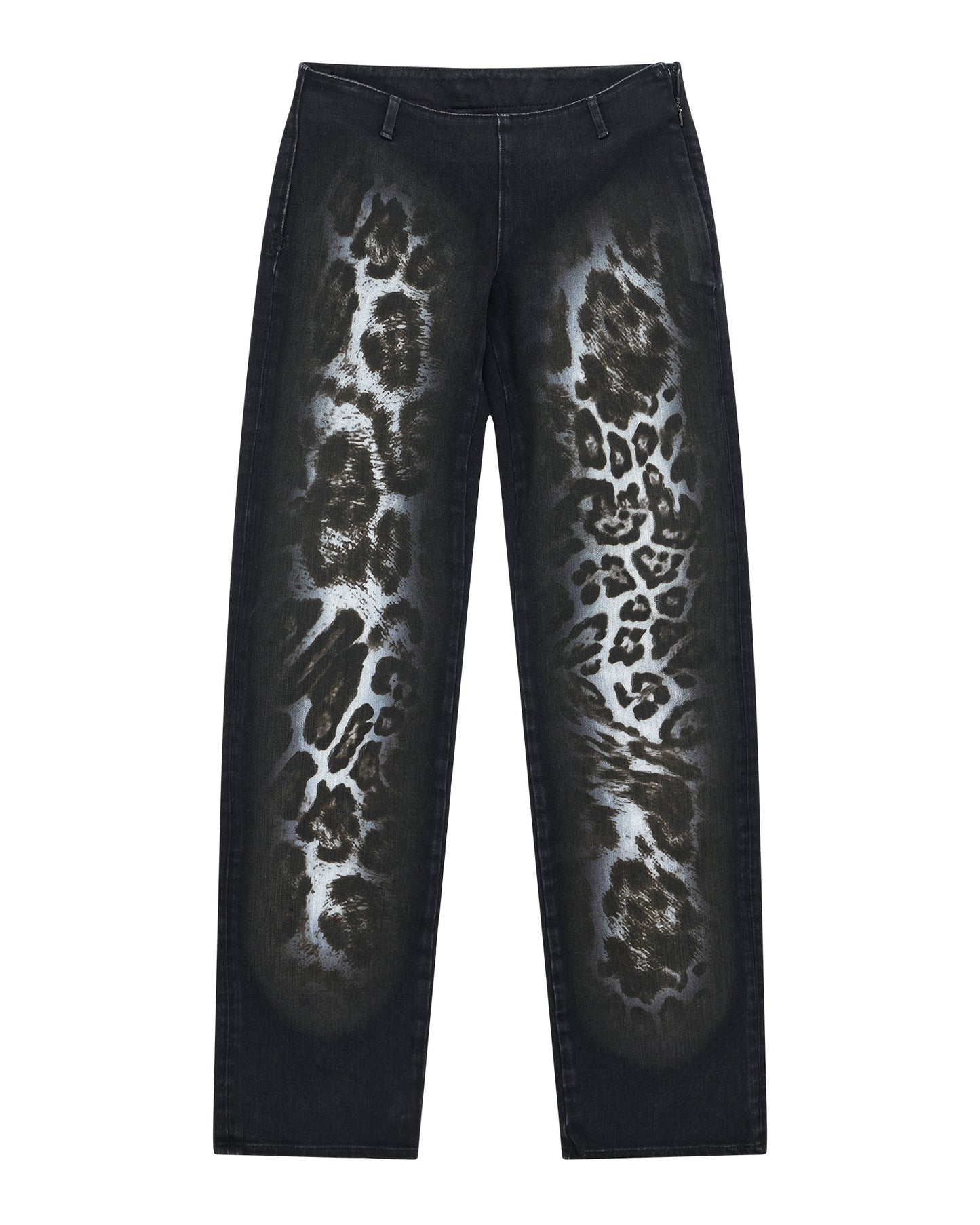 CHEETAH JEAN BLACK