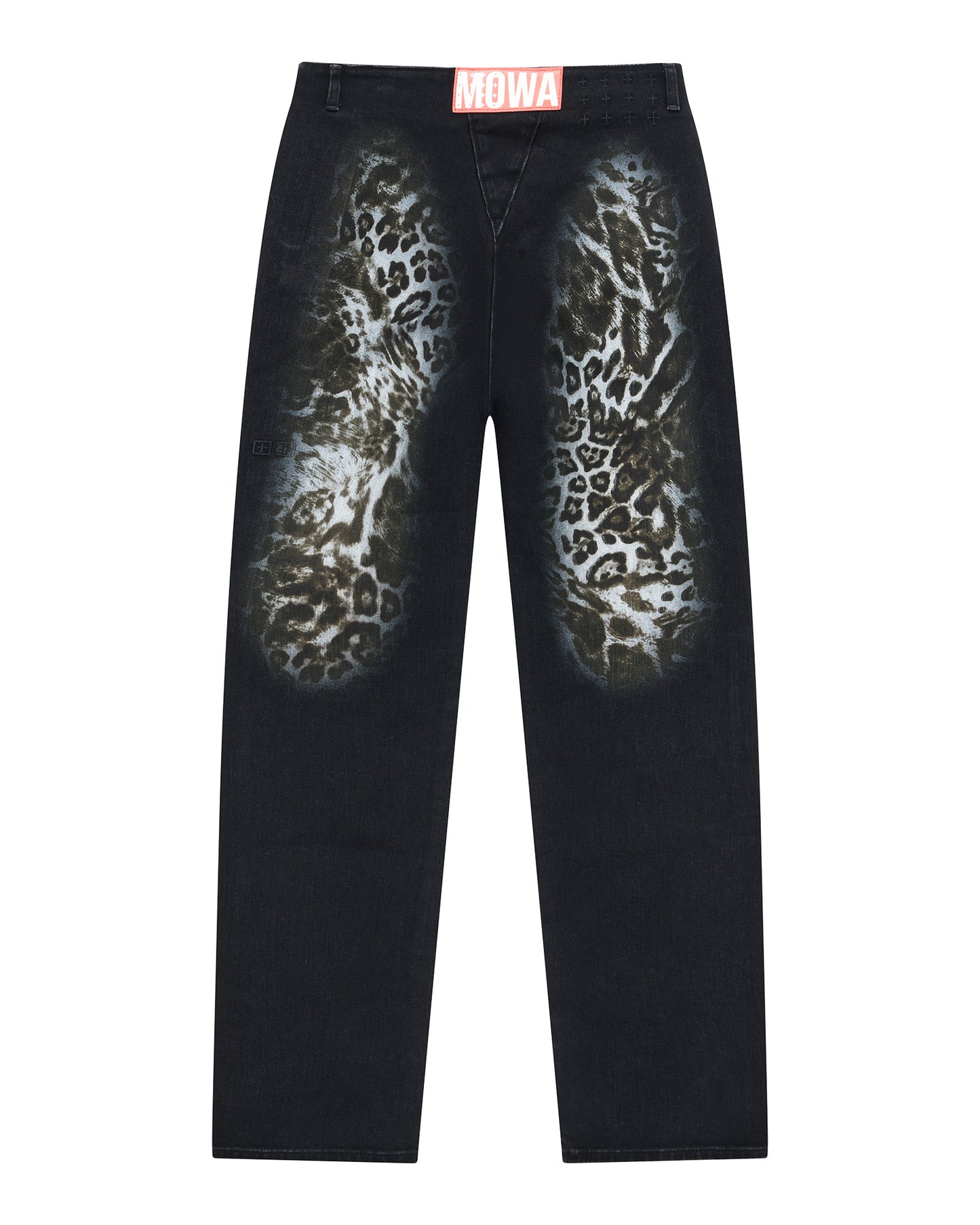 CHEETAH JEAN BLACK
