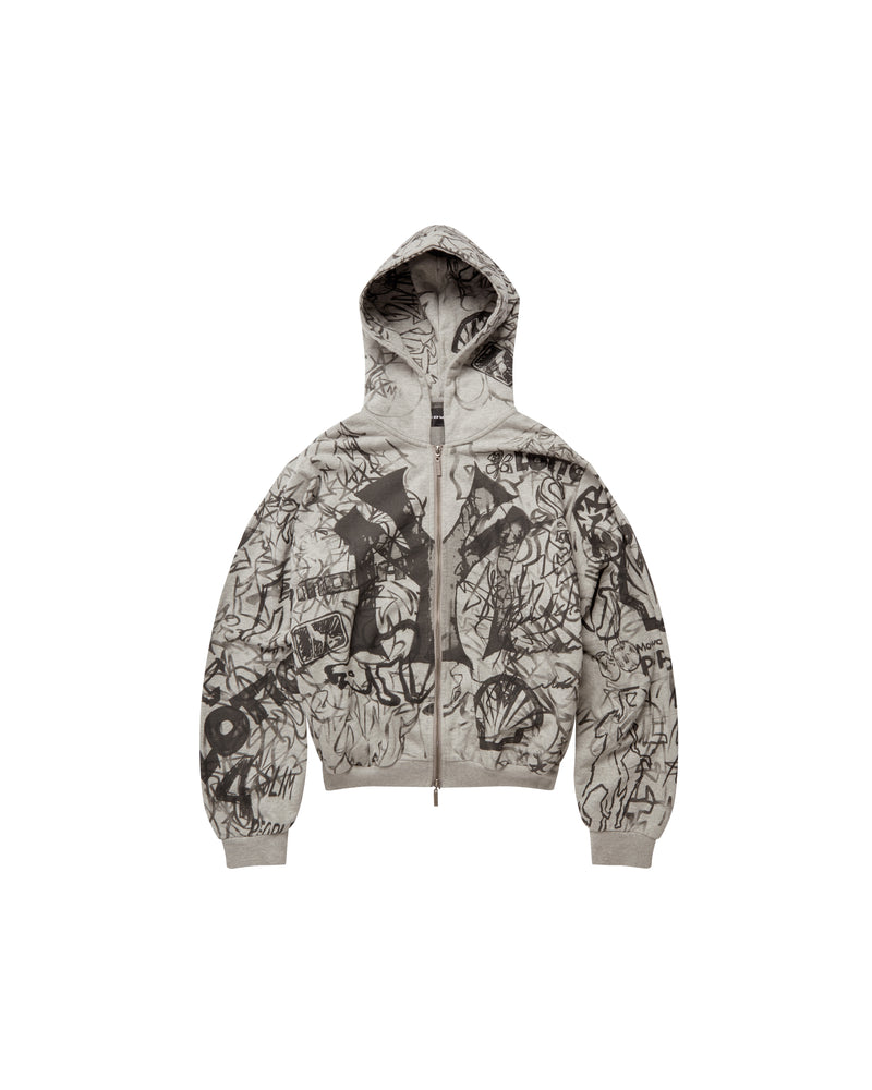 GRAFFITI TRACK TOP GREY