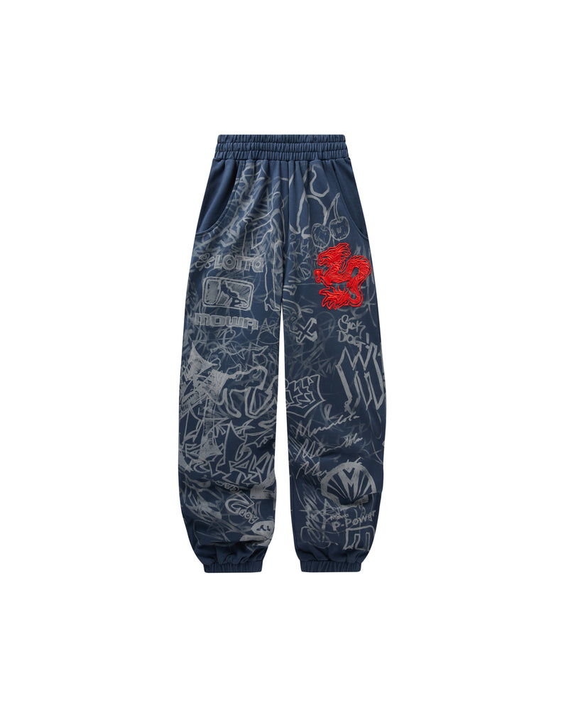 GRAFFITI TRACK PANTS NAVY