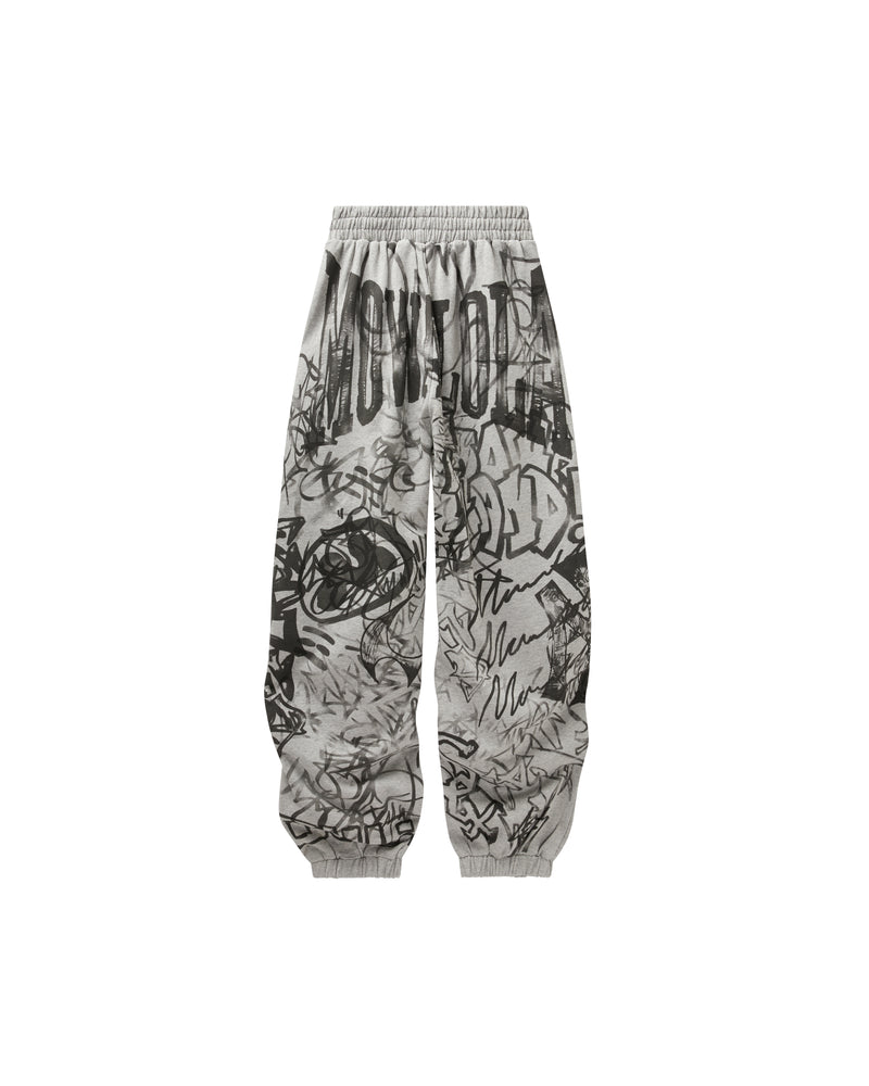 GRAFFITI TRACK PANTS GREY