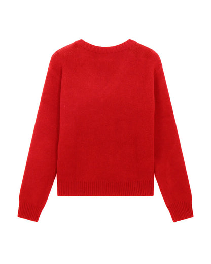 EBONY RELAXED JUMPER RED