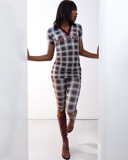 TARTAN CAPRI PANTS