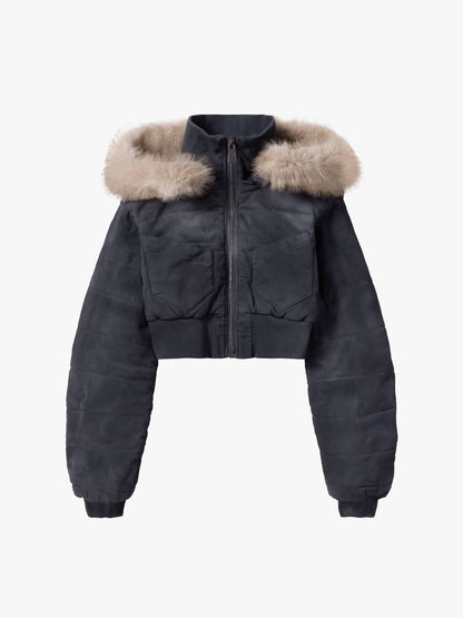 CROPPED PUFFER BLACK