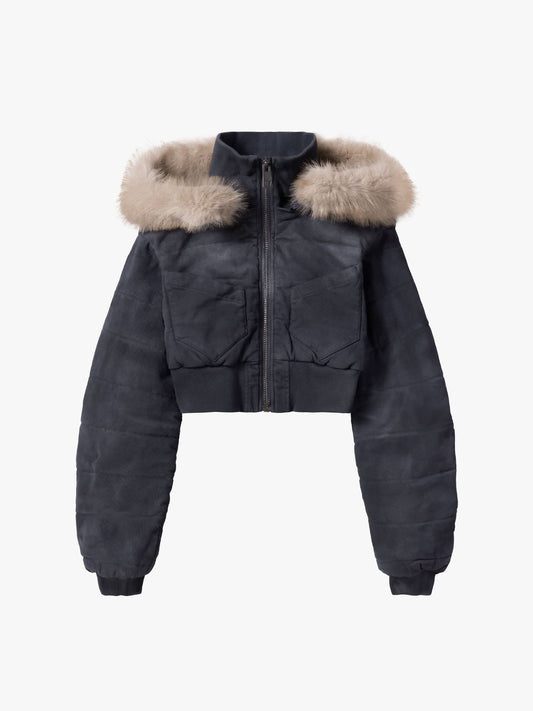 CROPPED PUFFER BLACK