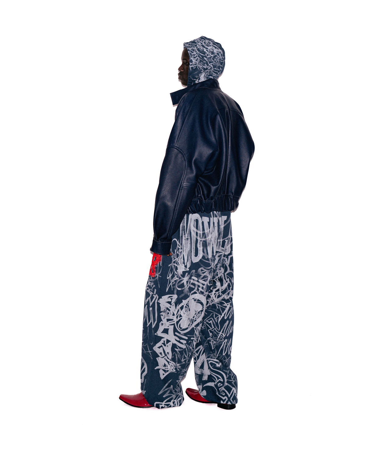 GRAFFITI TRACK PANTS NAVY