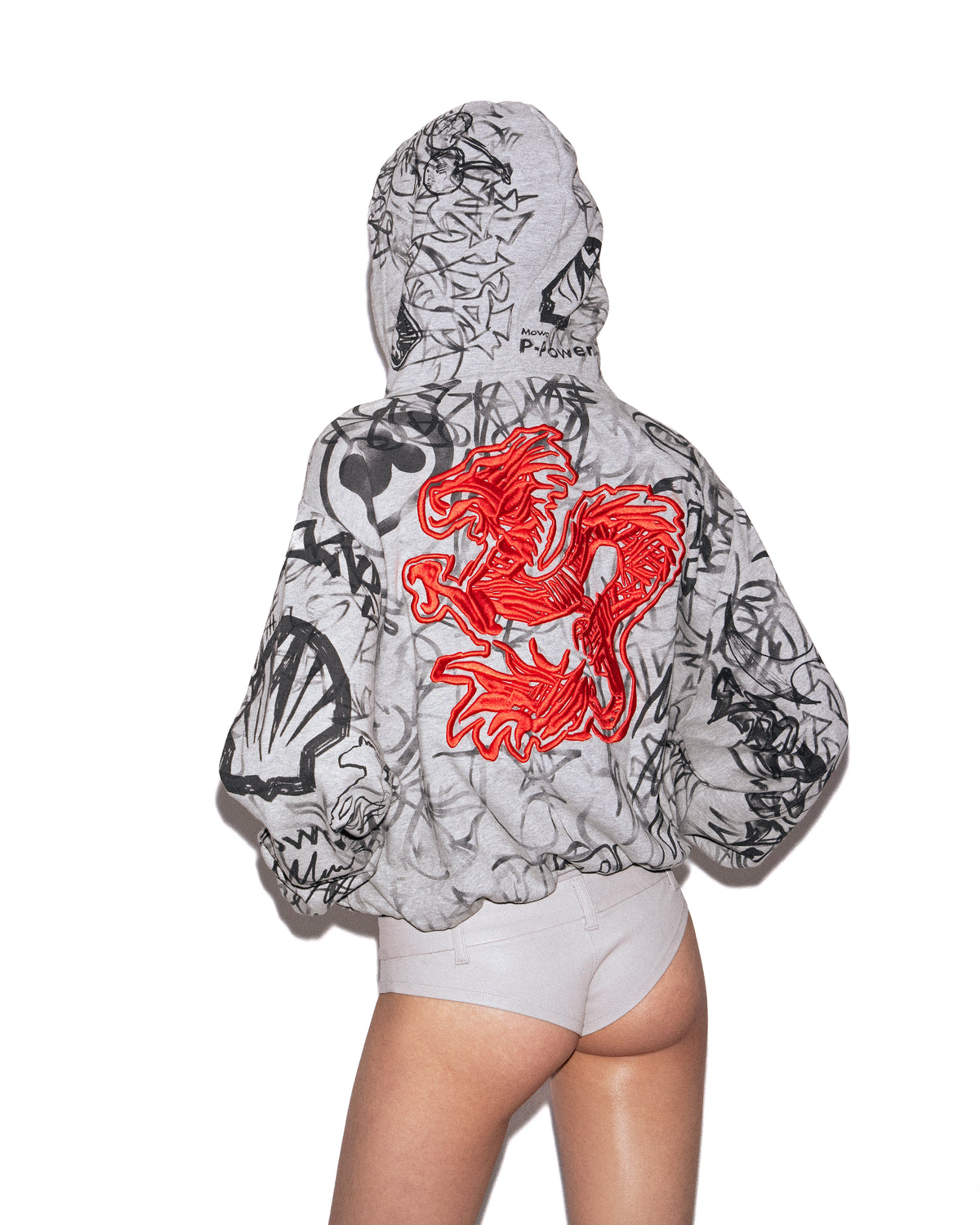 GRAFFITI TRACK TOP GREY - model