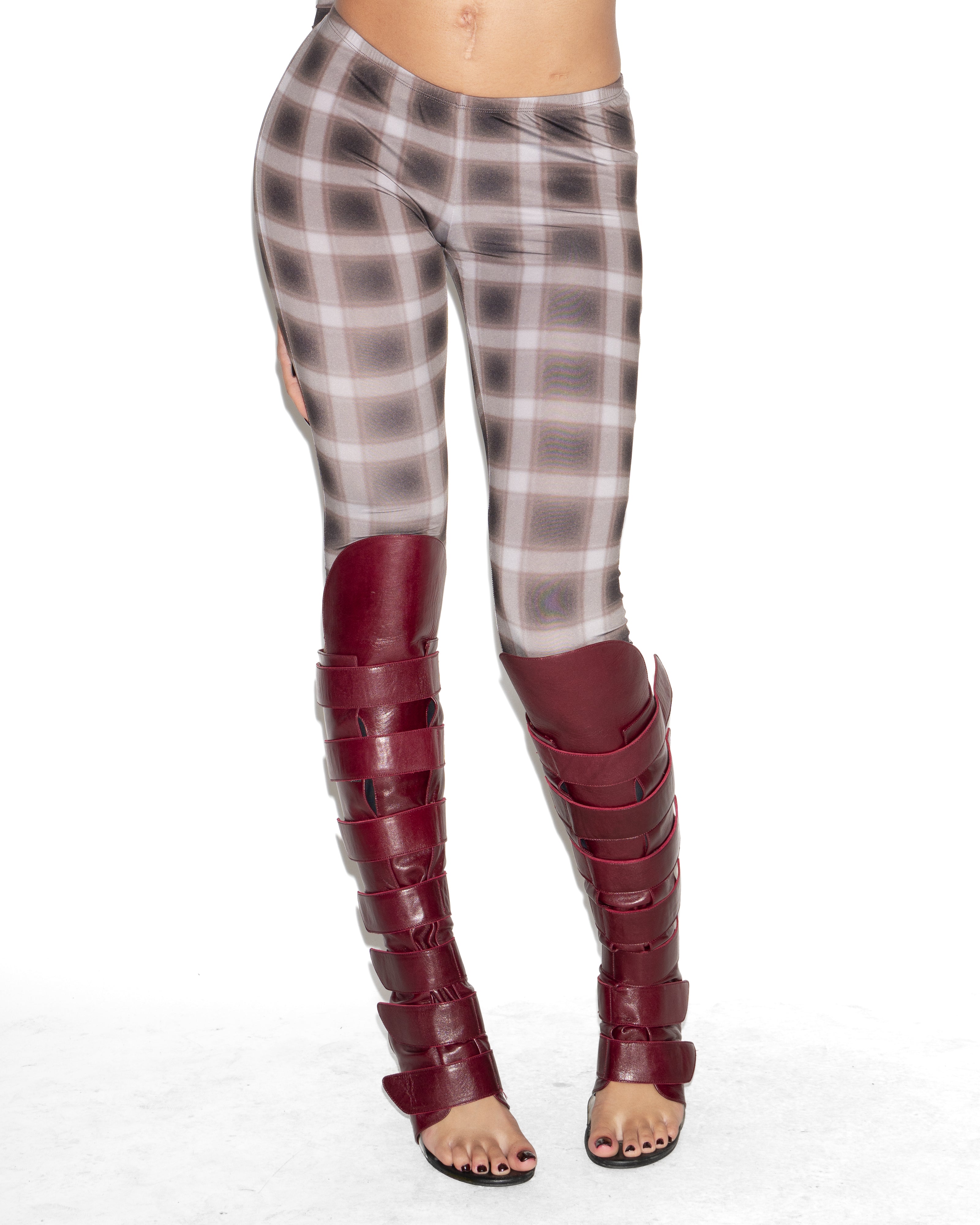 TARTAN CAPRI PANTS Image 1