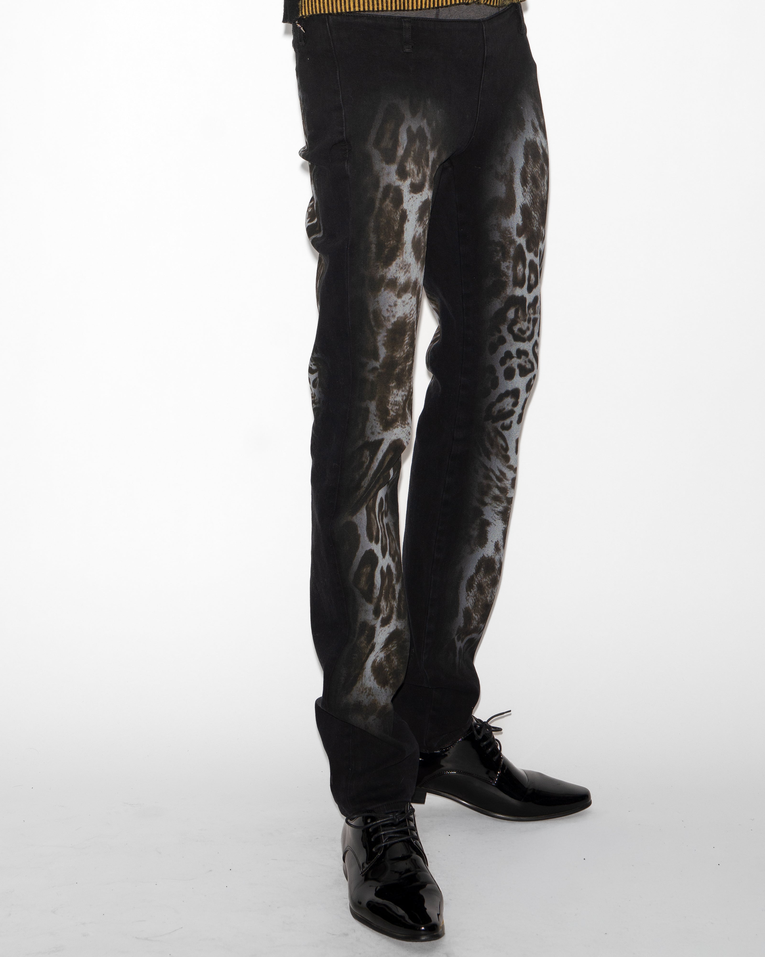 CHEETAH JEAN BLACK Image 1