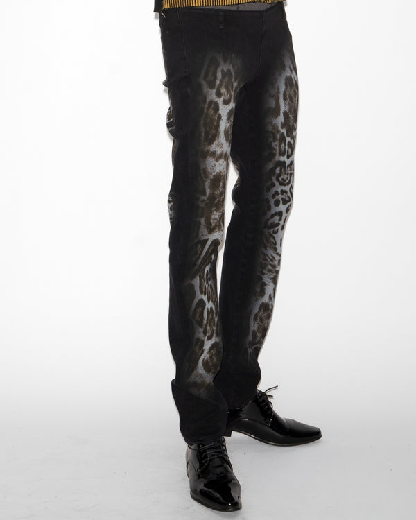 CHEETAH JEAN BLACK