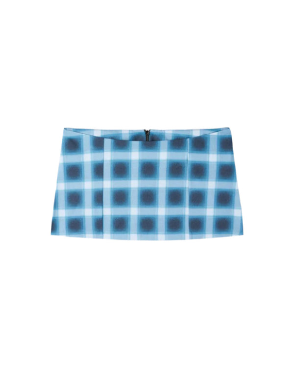 TARTAN MINI SKIRT BLUE - Image 3
