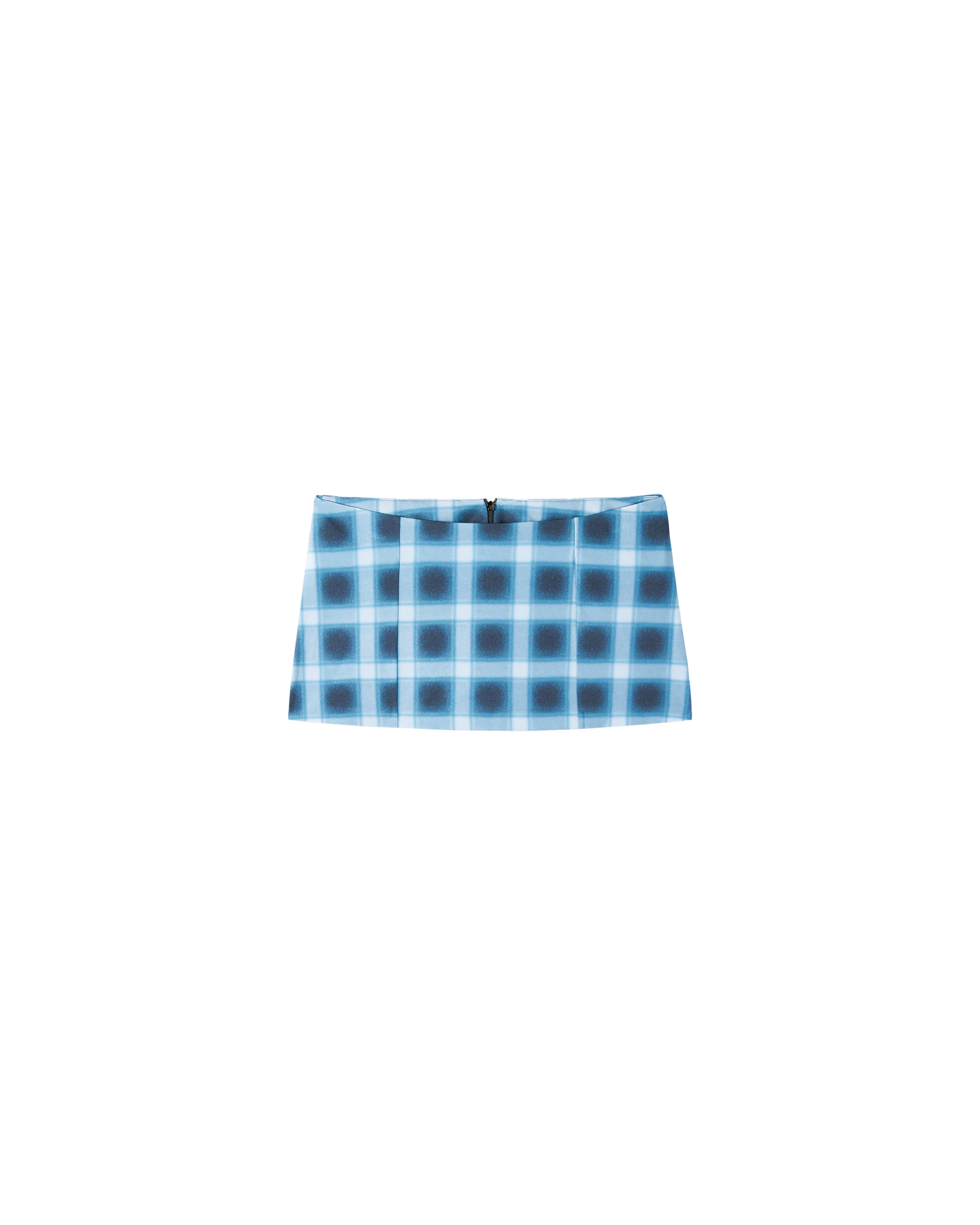 TARTAN MINI SKIRT BLUE Image 1