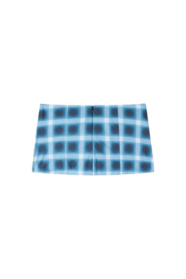 TARTAN MINI SKIRT BLUE - Image 4
