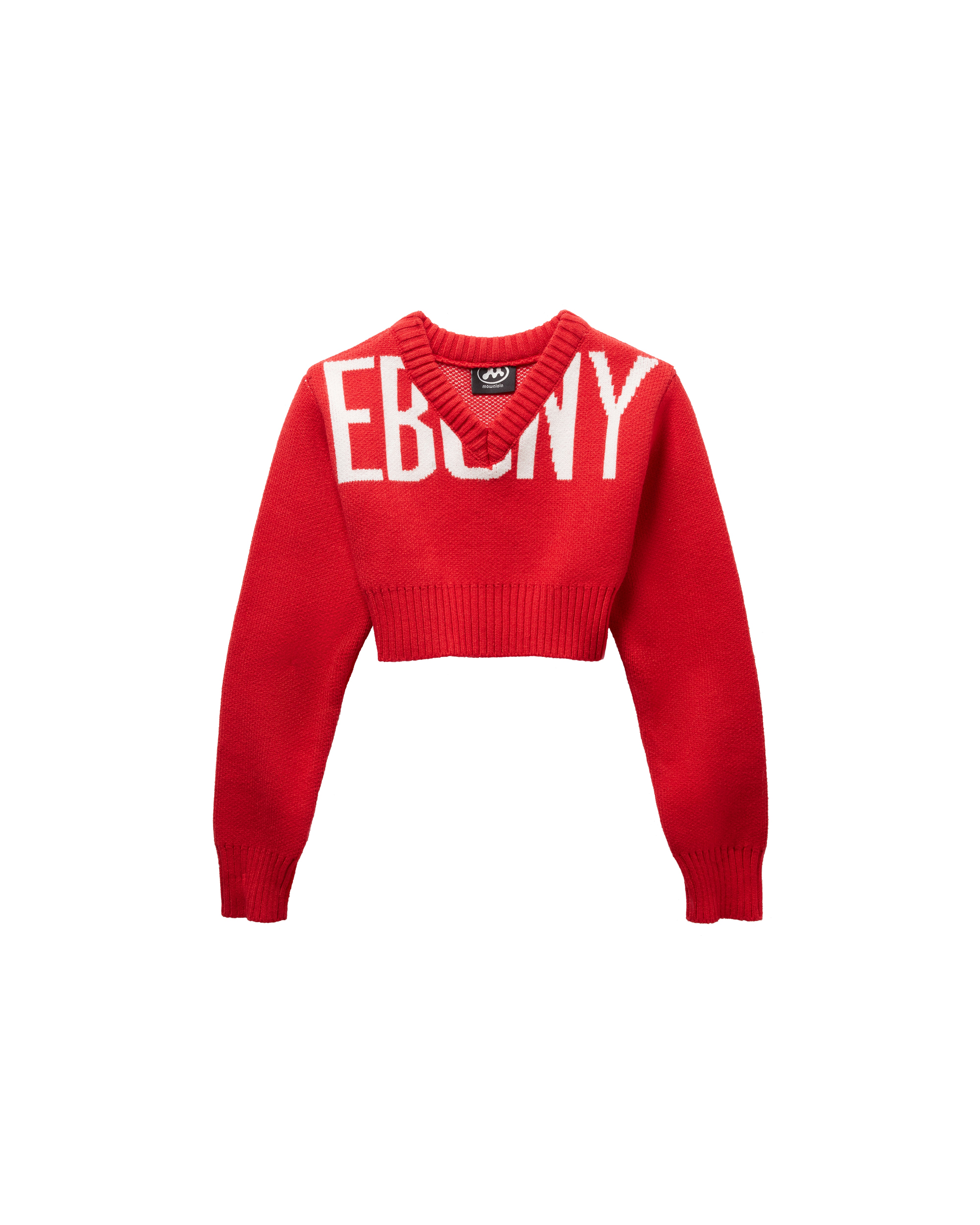 EBONY CROPPED JUMPER RED Image 1
