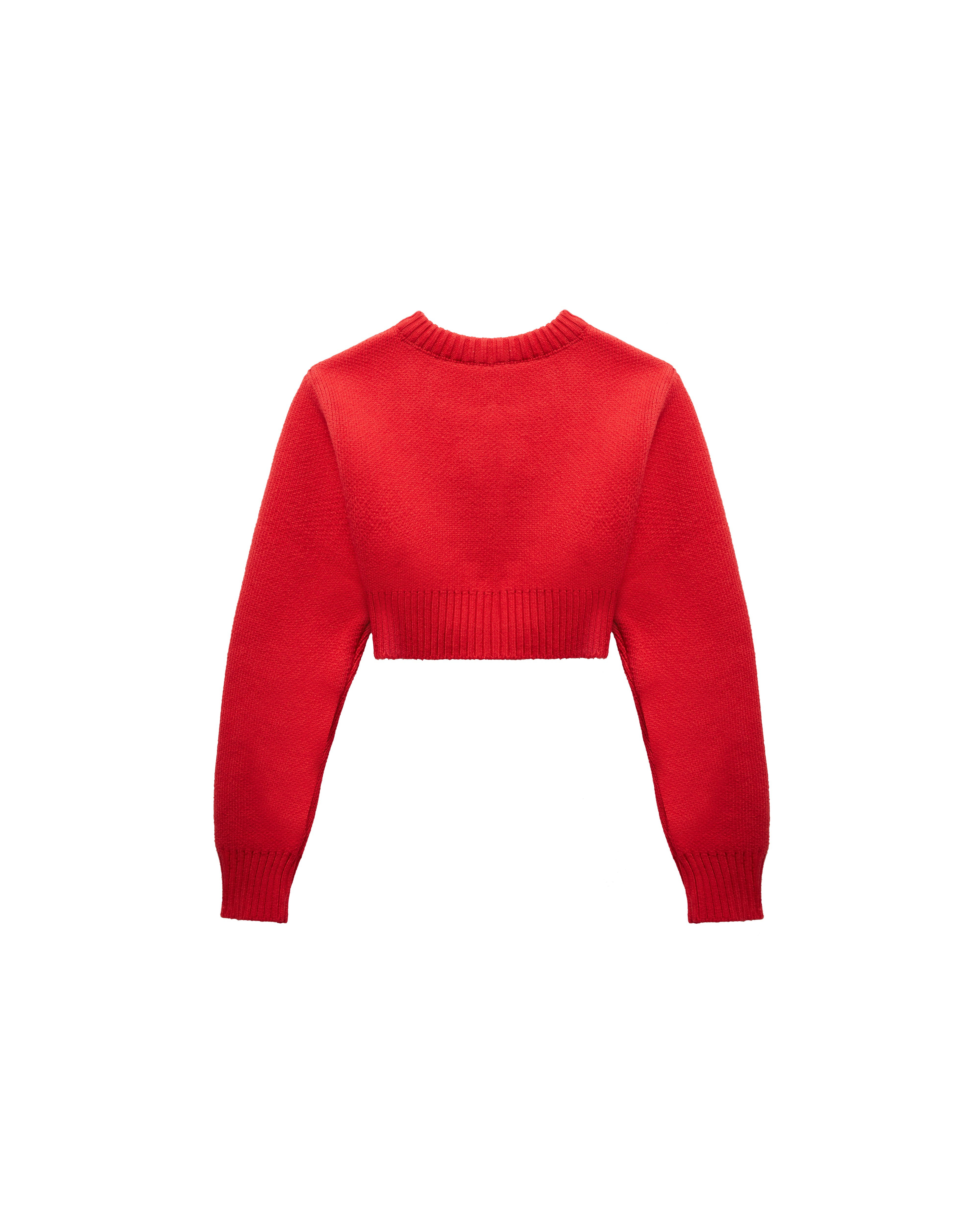 EBONY CROPPED JUMPER RED Image 3