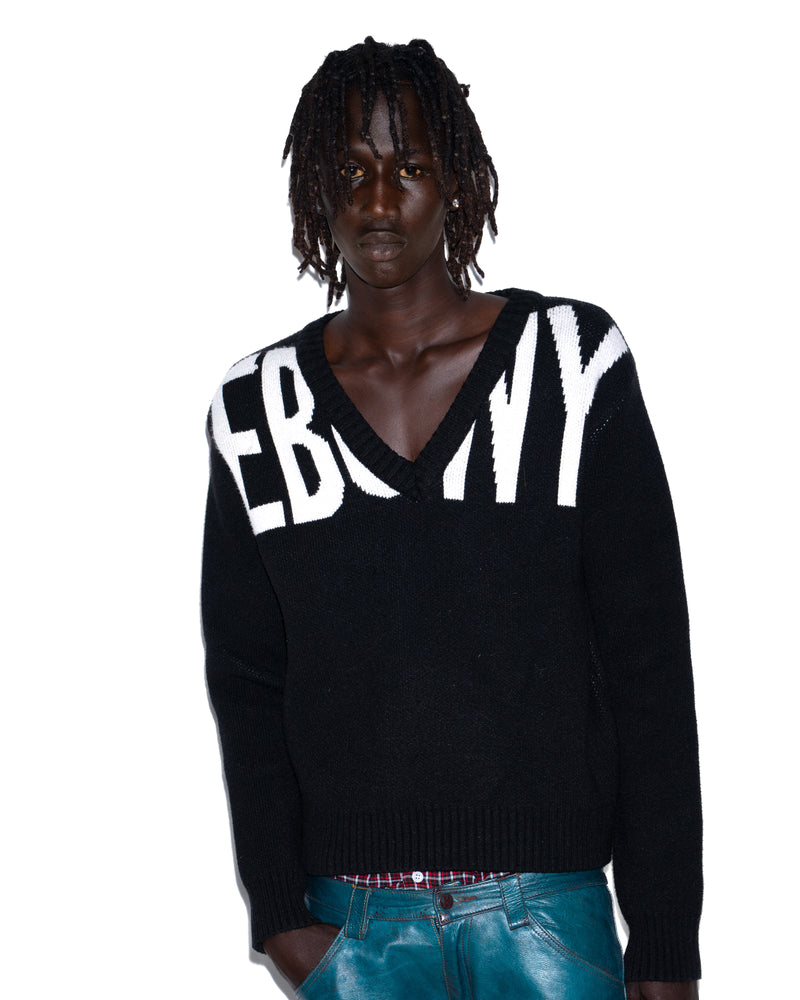 EBONY RELAXED JUMPER BLACK - model