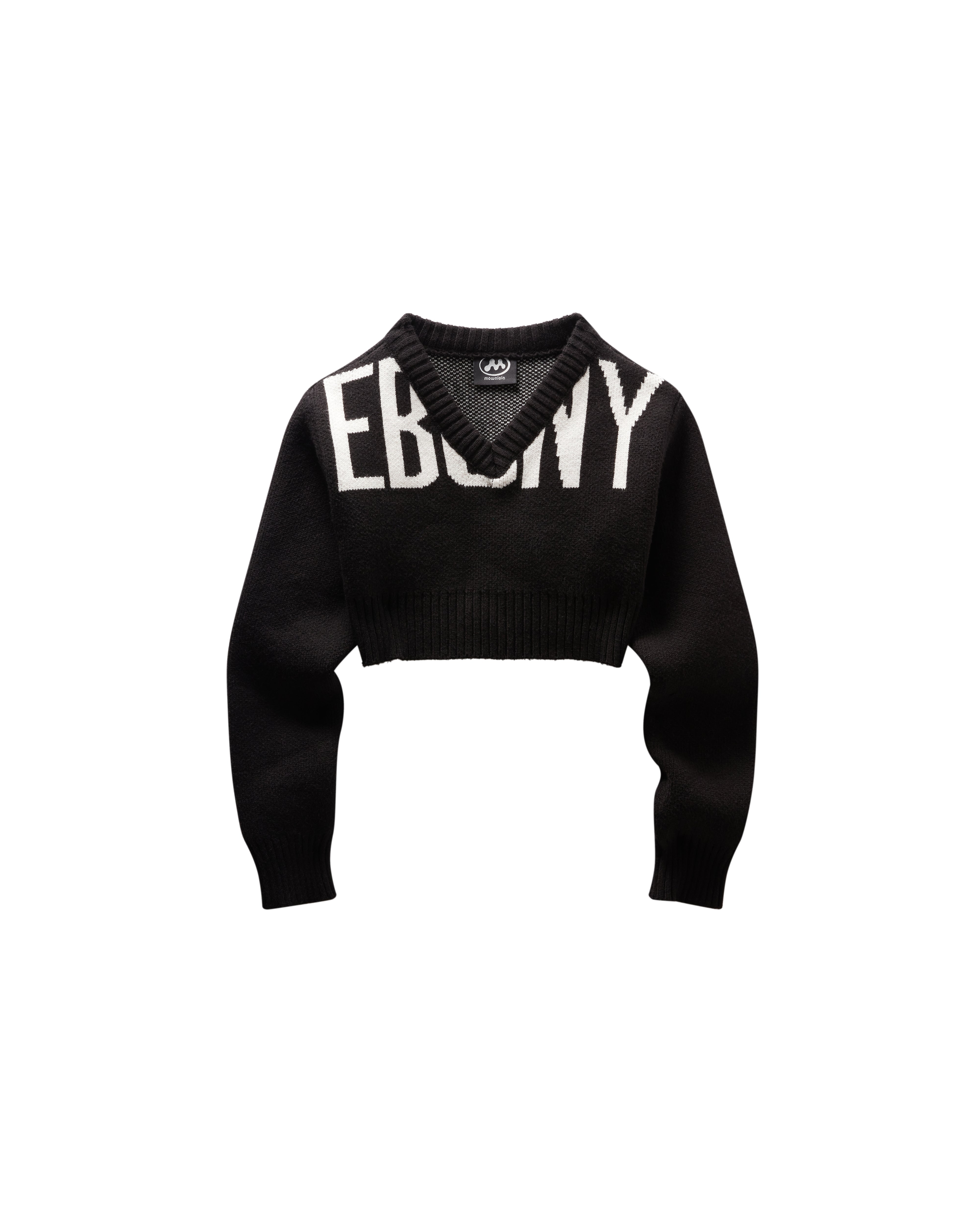 EBONY CROPPED JUMPER BLACK Image 1