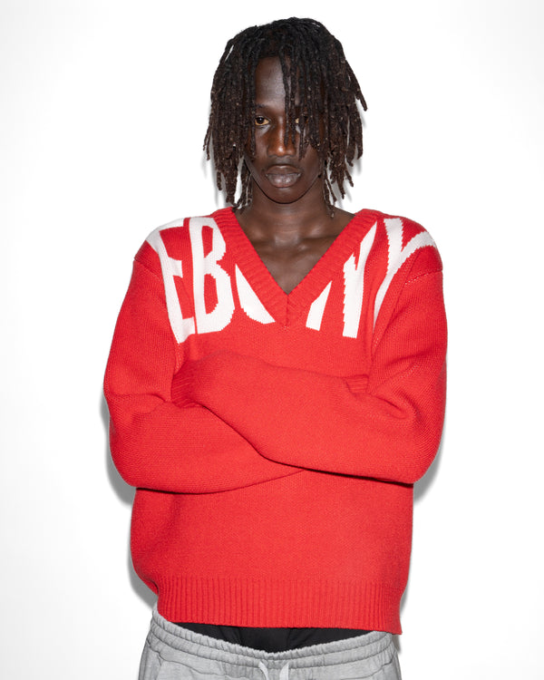 EBONY RELAXED JUMPER RED