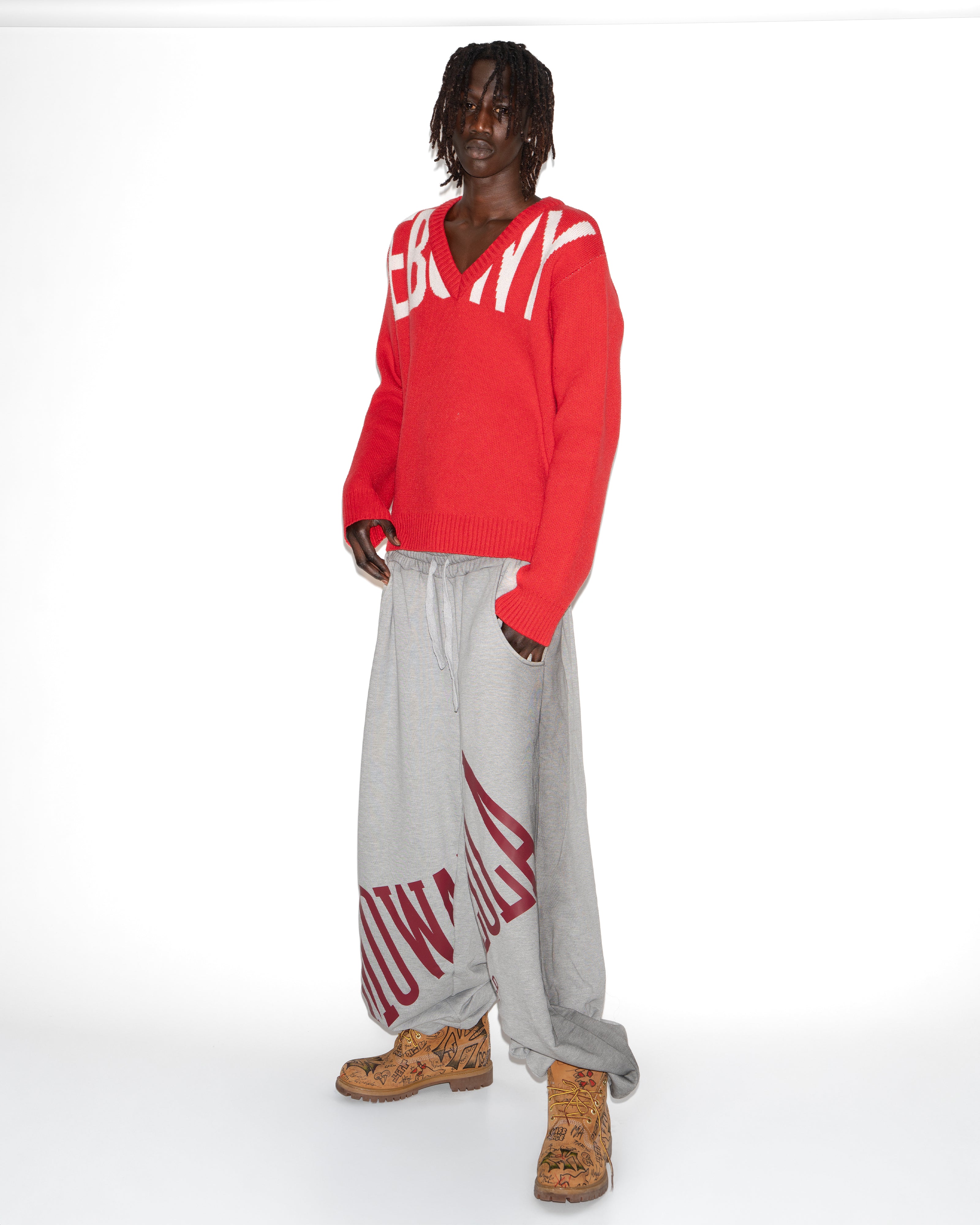 EBONY RELAXED JUMPER RED Image 2