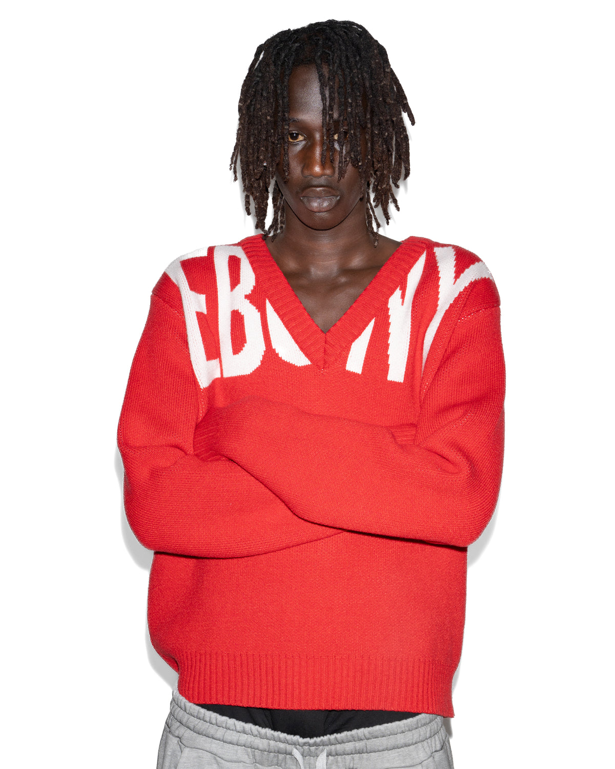 EBONY RELAXED JUMPER RED - model