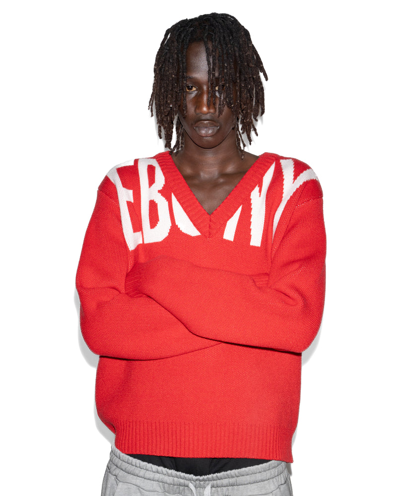 EBONY RELAXED JUMPER RED - model