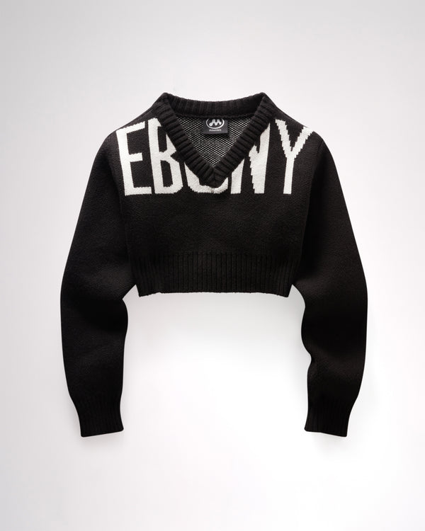 EBONY CROPPED JUMPER BLACK