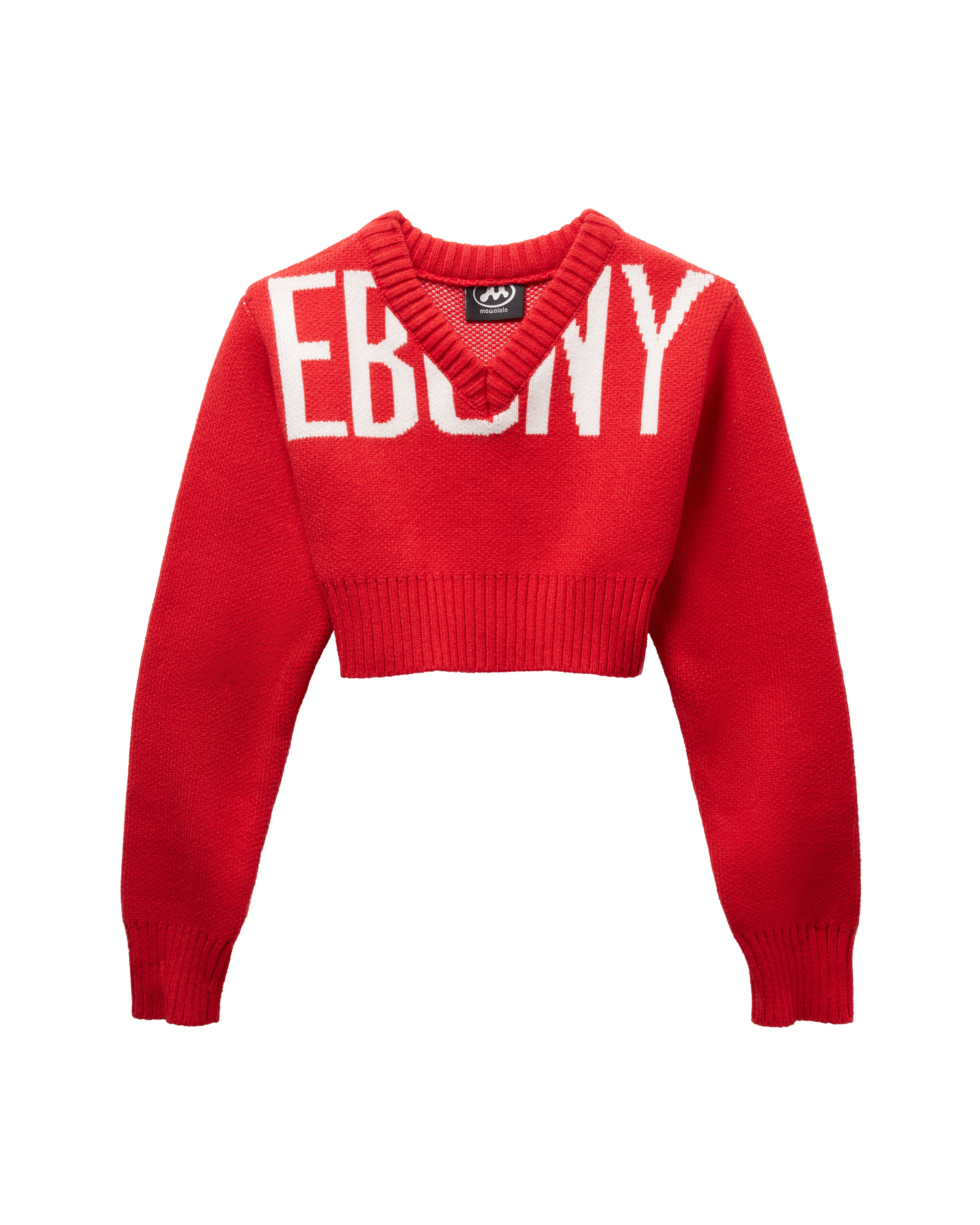 EBONY CROPPED JUMPER RED Image 3