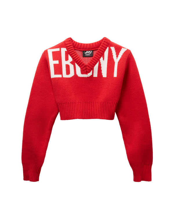 EBONY CROPPED JUMPER RED - Image 3