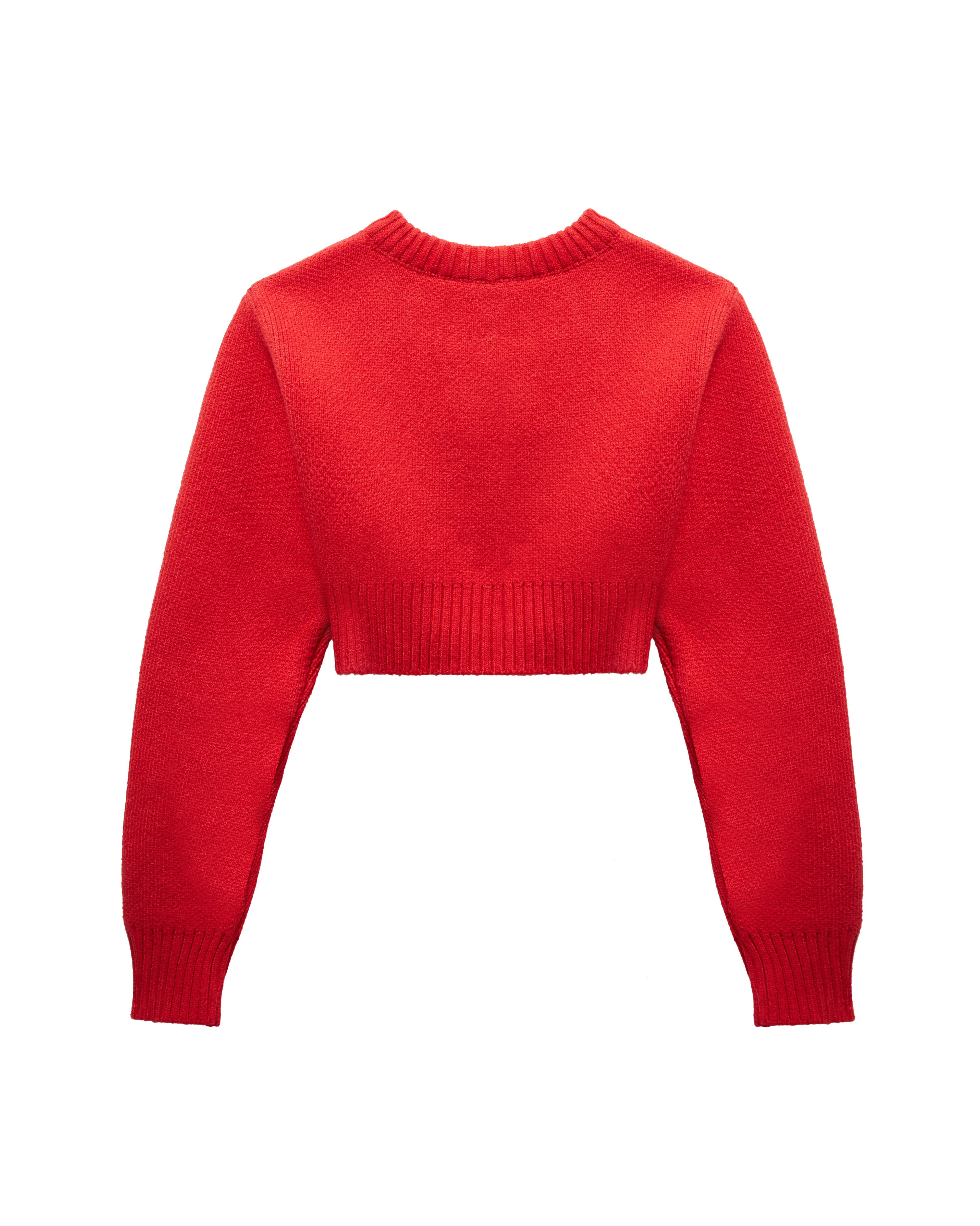 EBONY CROPPED JUMPER RED Image 4