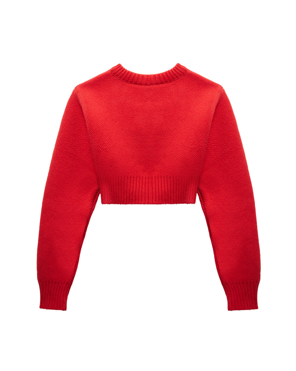 EBONY CROPPED JUMPER RED - Image 4