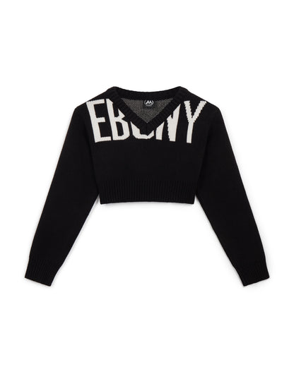 EBONY CROPPED JUMPER BLACK