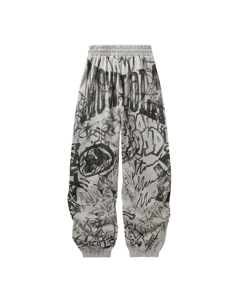 GRAFFITI TRACK PANTS GREY