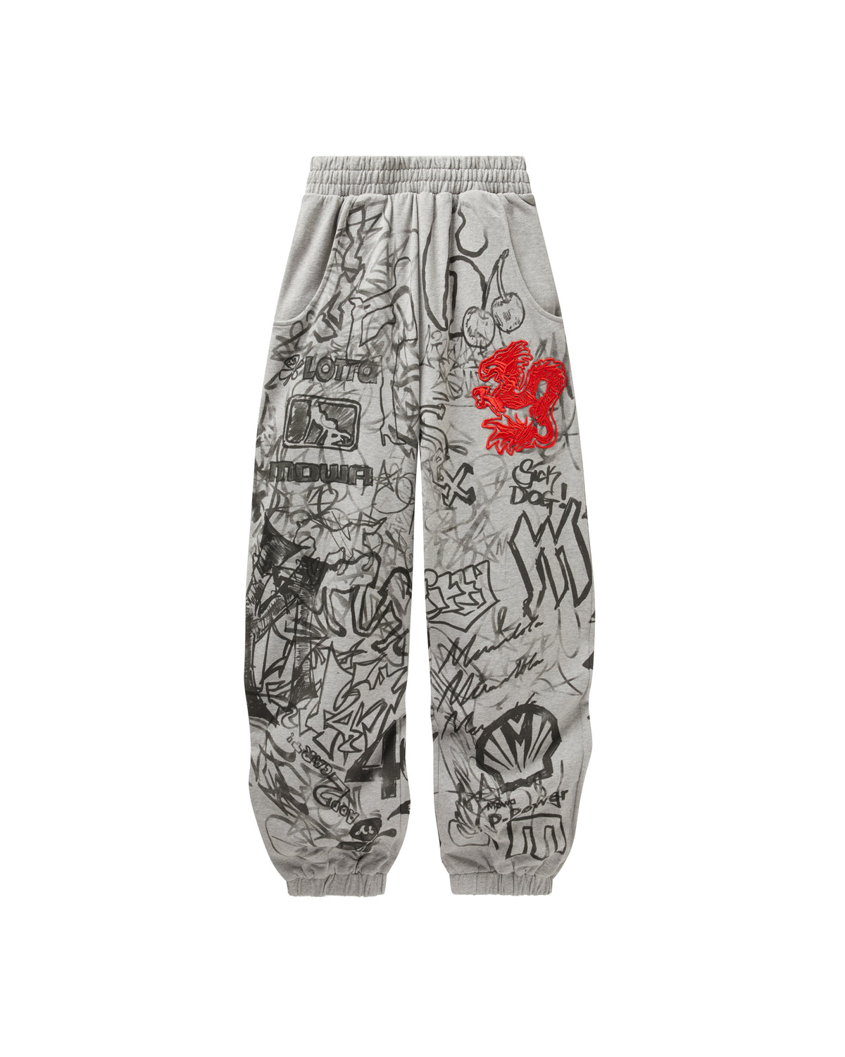 GRAFFITI TRACK PANTS GREY