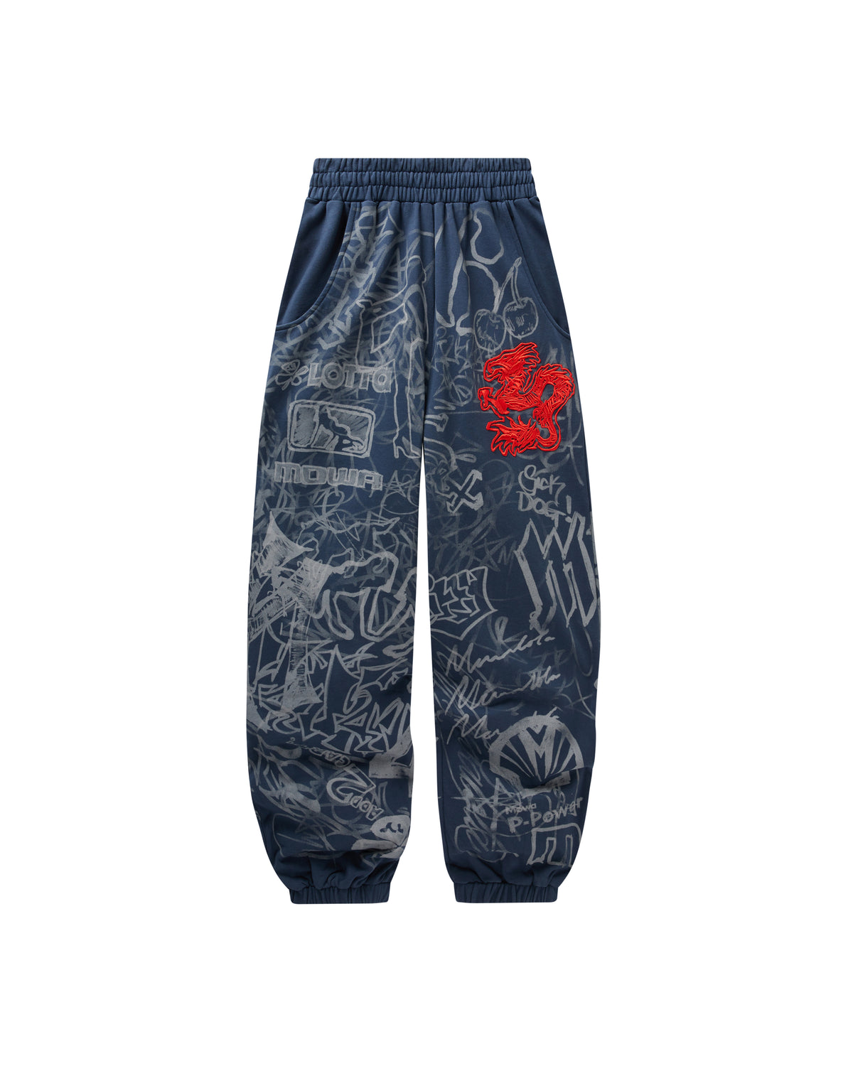 GRAFFITI TRACK PANTS NAVY