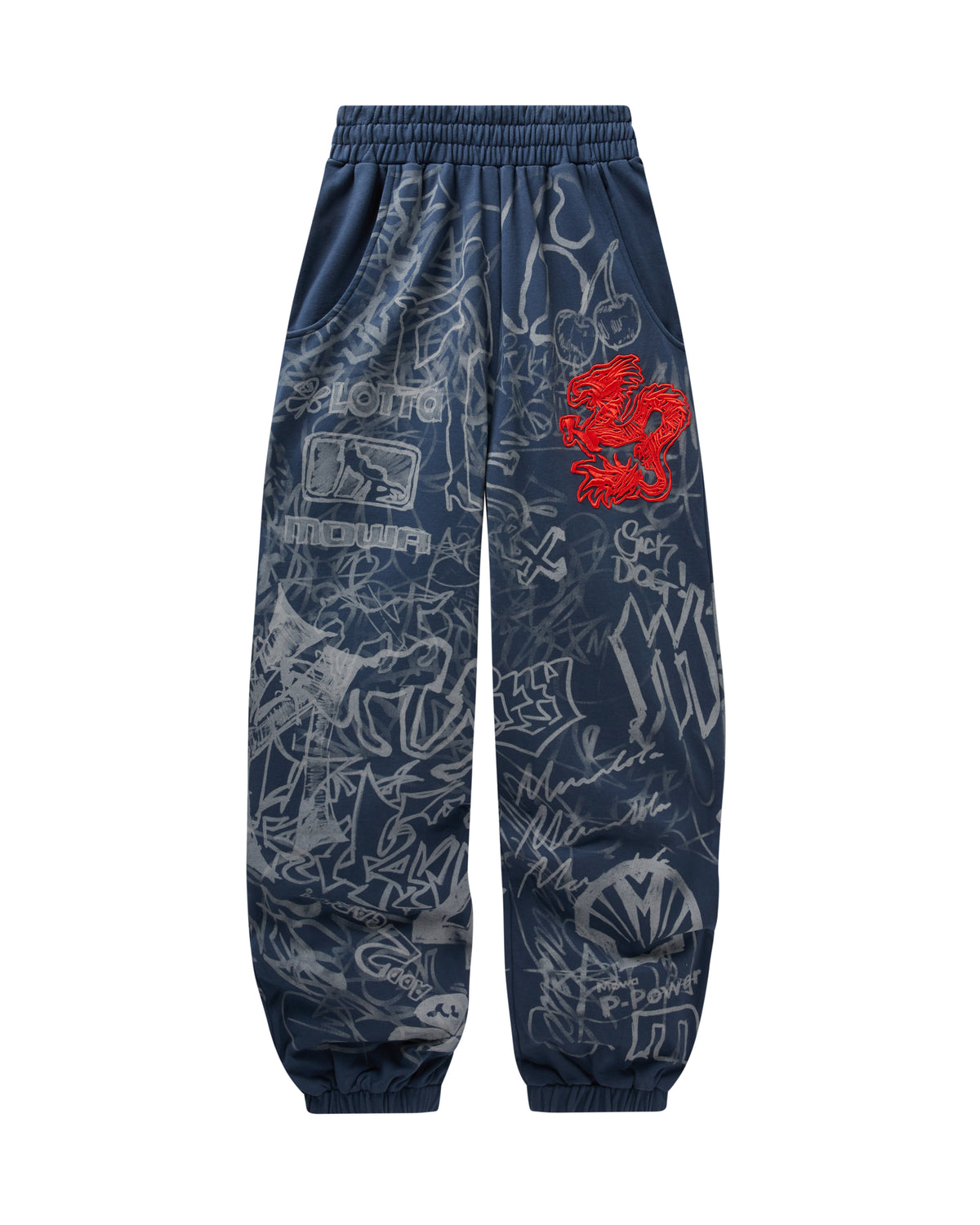 GRAFFITI TRACK PANTS NAVY