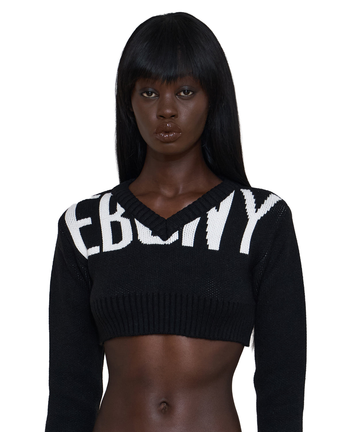 EBONY CROPPED JUMPER BLACK