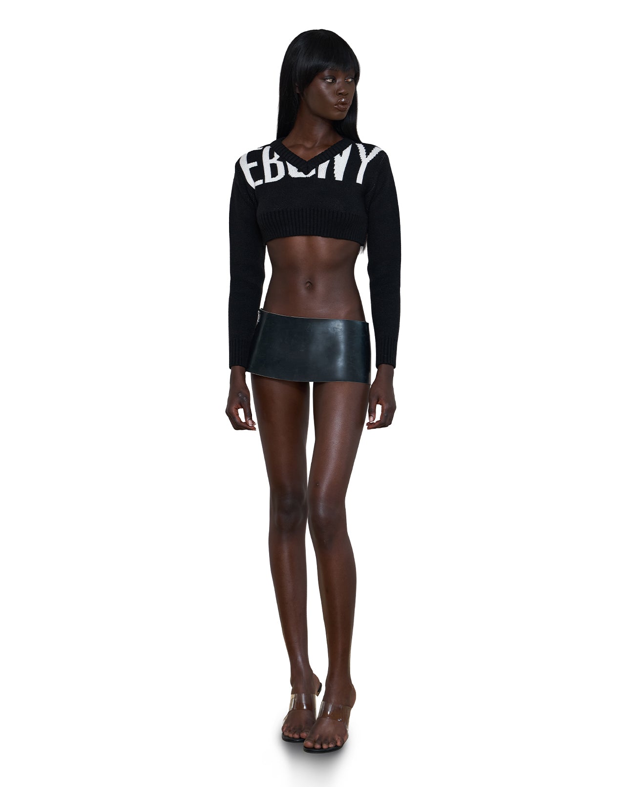 EBONY CROPPED JUMPER BLACK Image 2