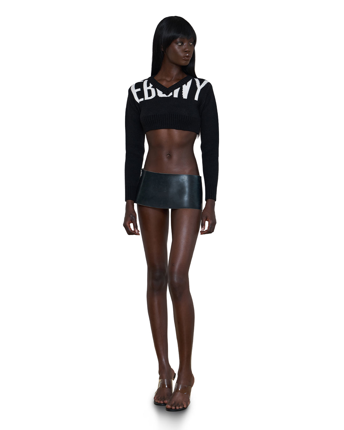 EBONY CROPPED JUMPER BLACK - model