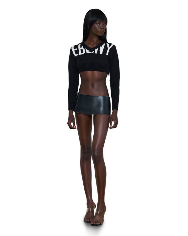 EBONY CROPPED JUMPER BLACK