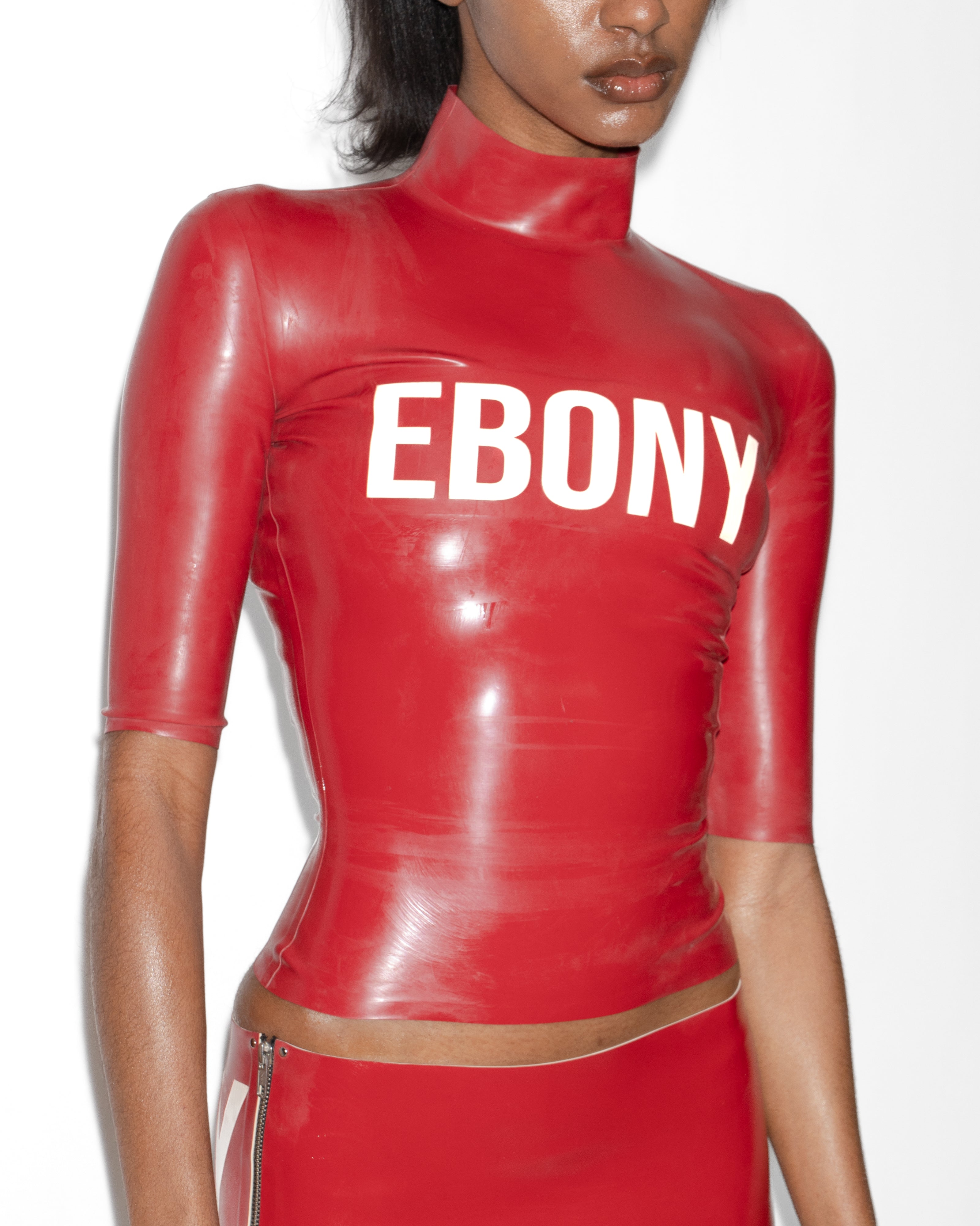LATEX TEE EBONY RED Image 1