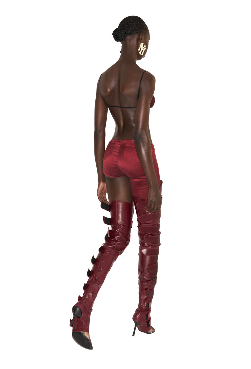 LOLA STRAP HIGH BOOT OXBLOOD