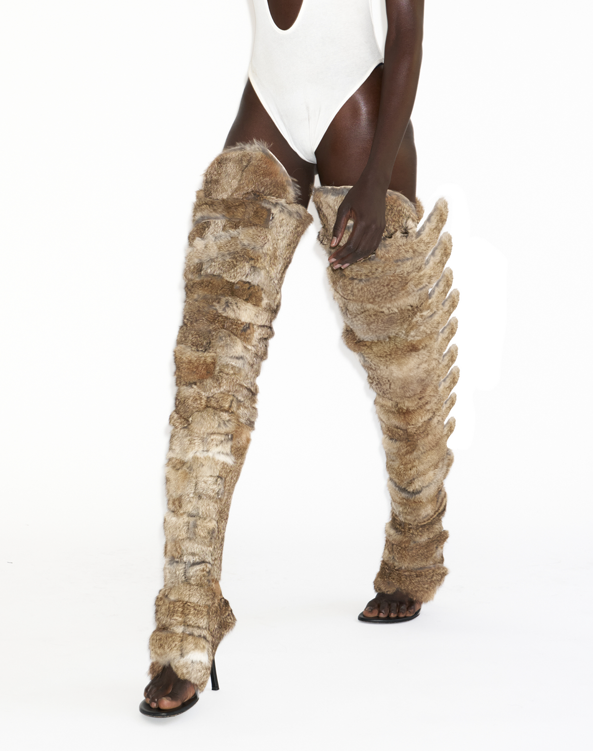 LOLA STRAP HIGH BOOT RABBIT