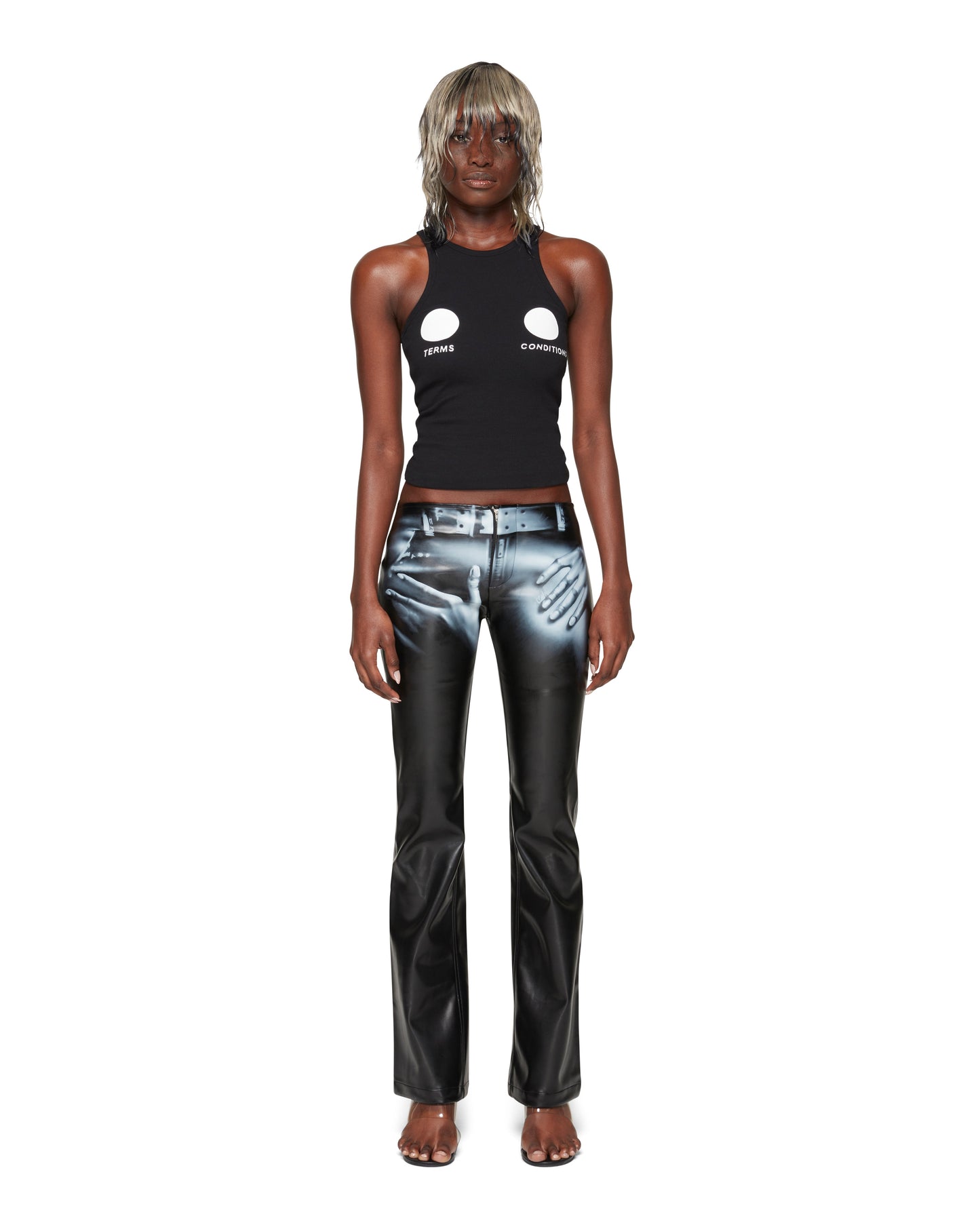 Pantalon chaud en faux cuir