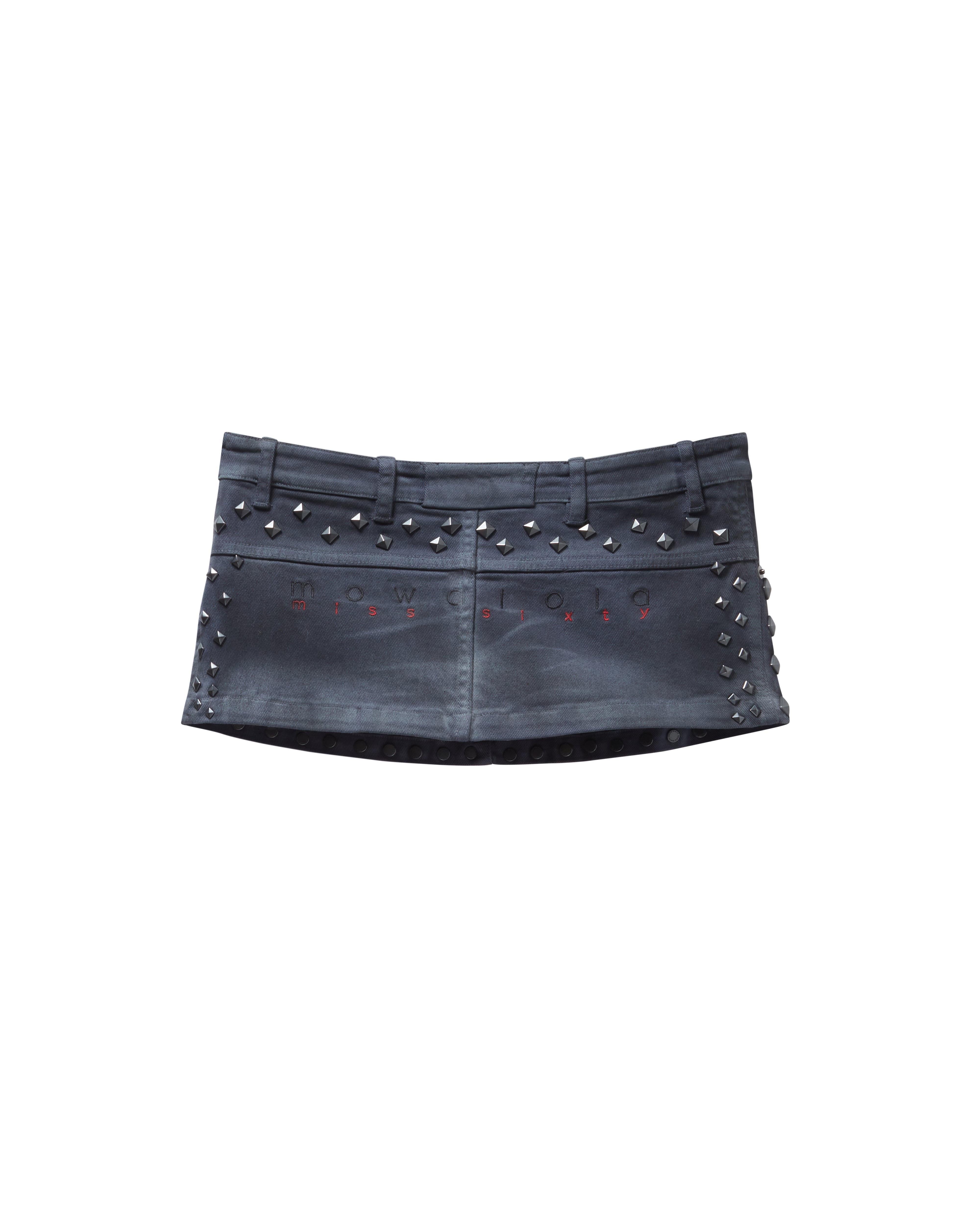 MOTO STUDDED SKIRT BLACK Image 3