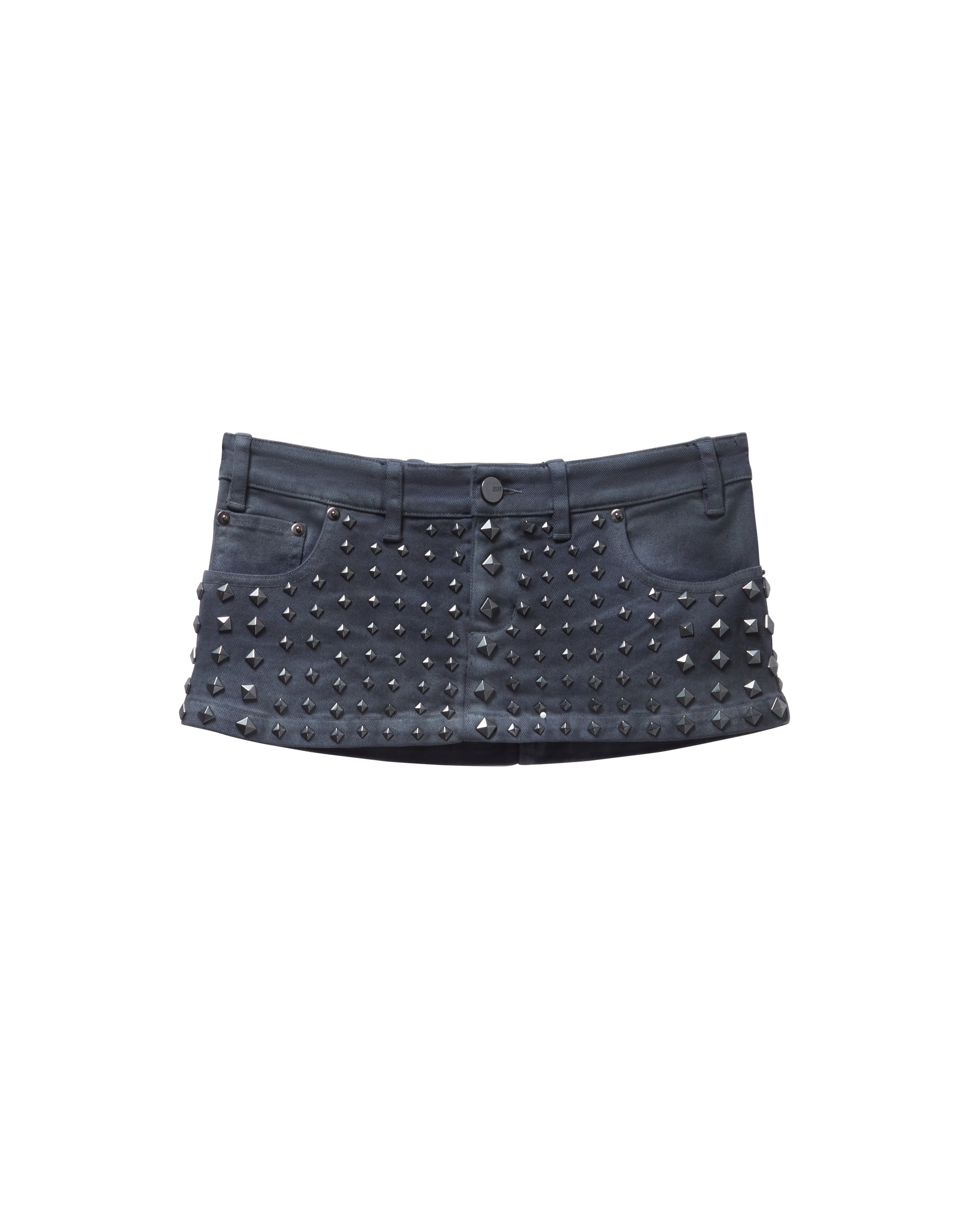 MOTO STUDDED SKIRT BLACK Image 1