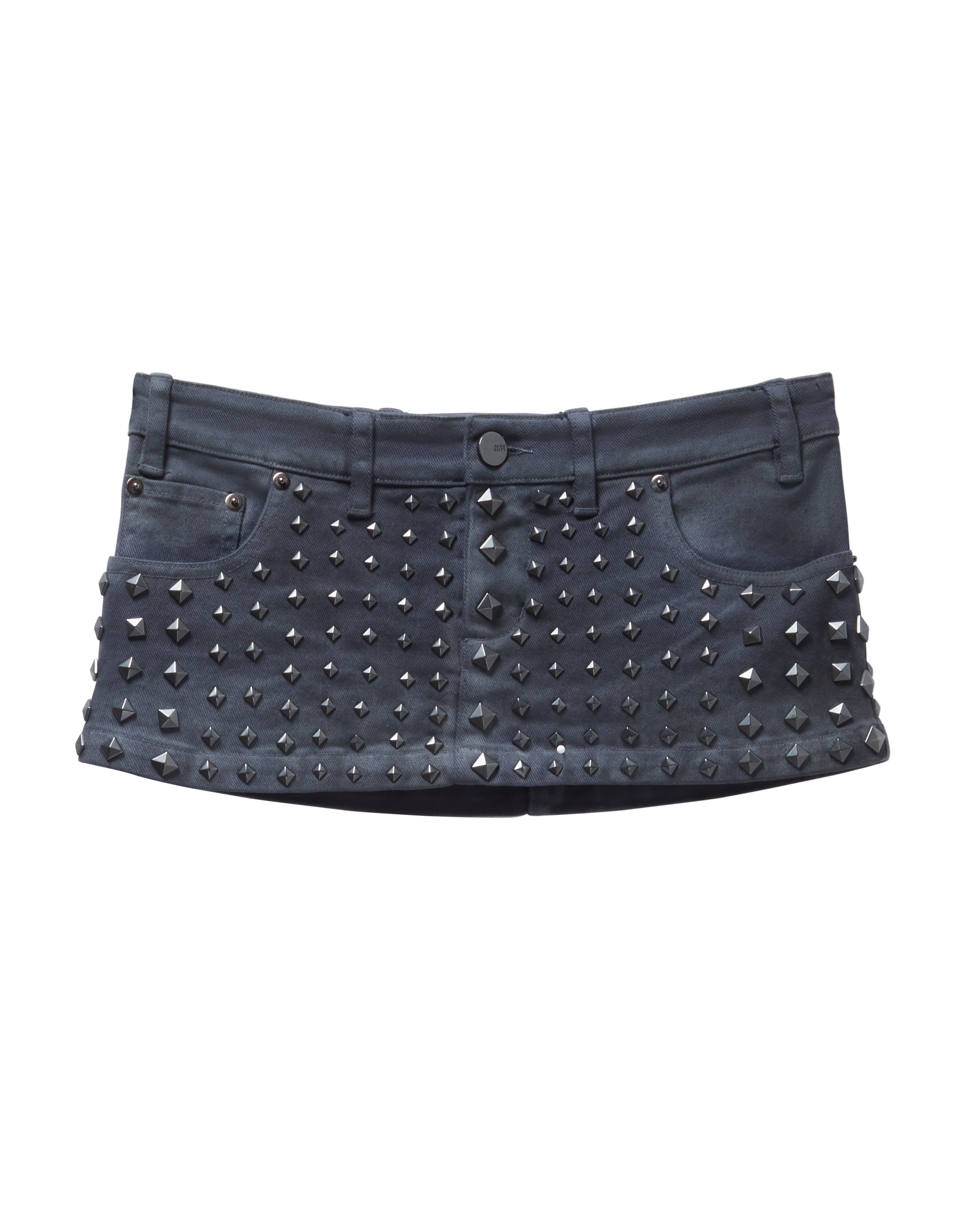 MOTO STUDDED SKIRT BLACK Image 3