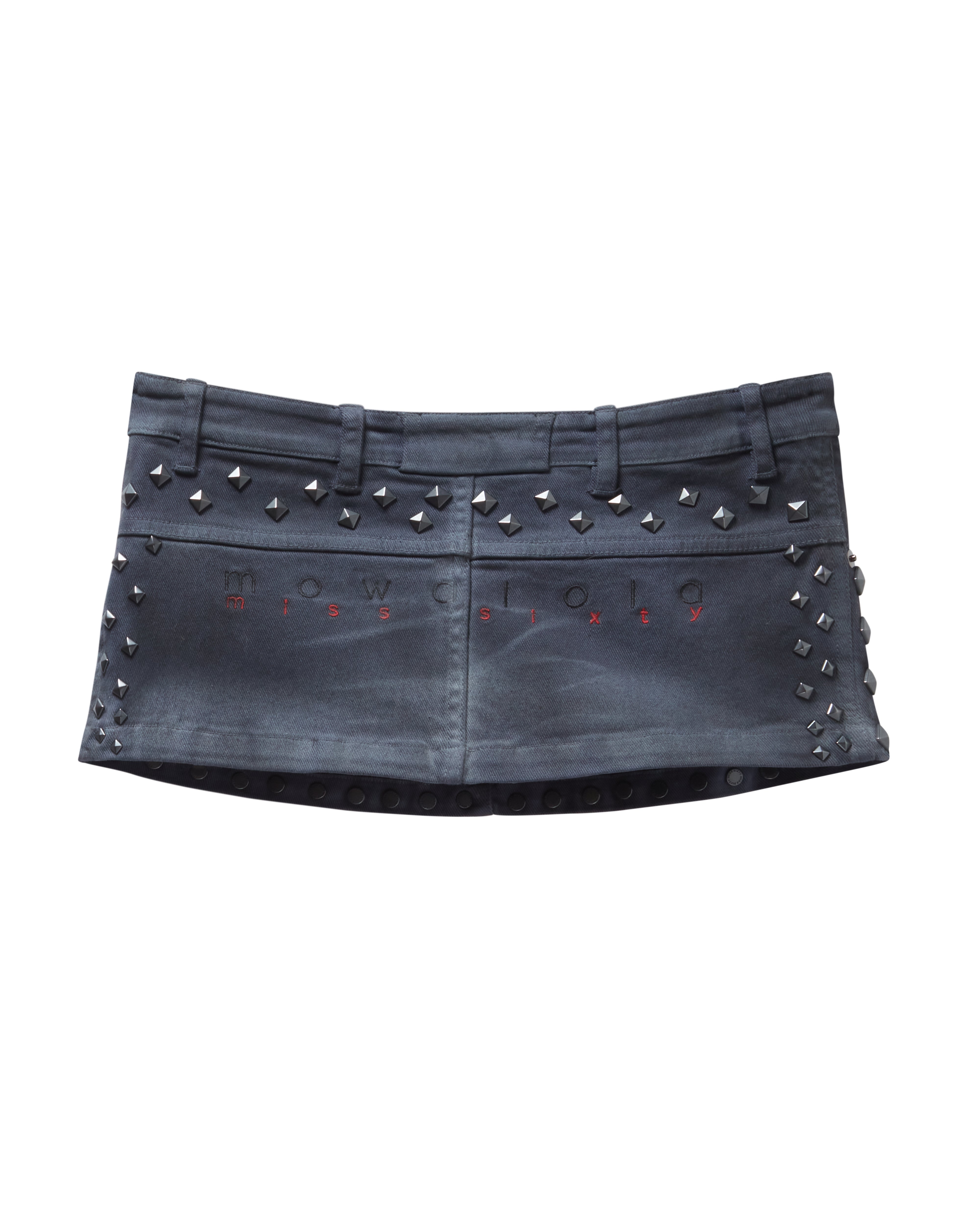 MOTO STUDDED SKIRT BLACK Image 4